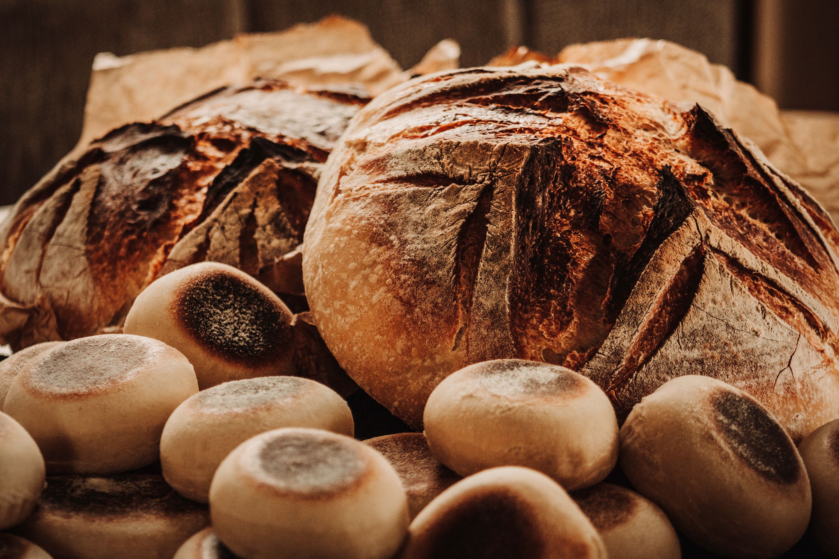 Rustikale Brotlaibe
